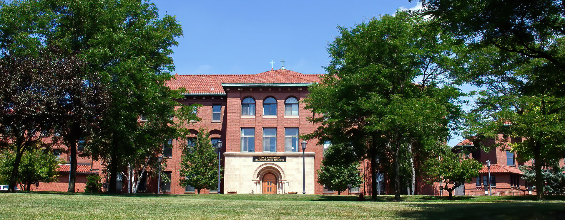 Exterior of Greenfield Administration Building